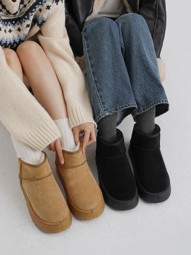 Suede Platform Fur-Lined Winter Boots (WTSDR4f219) - CHAAKAN - Modalova