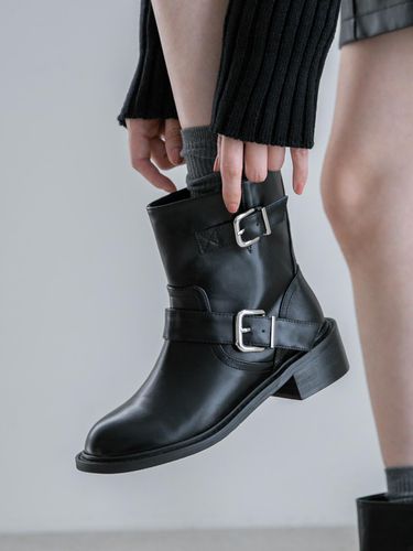 Buckle Round Toe Mid-boots - edel9 - Modalova