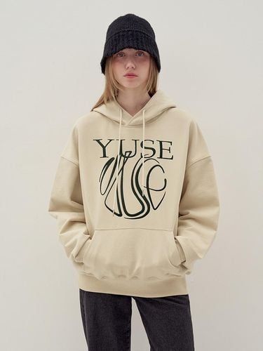 Oversized Cotton Fleece Handcrafted Hoodie [WHITE] - YUSE - Modalova