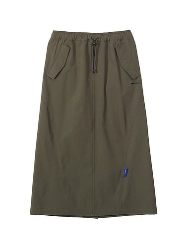 Flap Pocket Utilitarian Nylon Skirt [Khaki] (3563) - PAN AM - Modalova