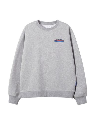 Stripe Small Logo Crew Neck T-shirt [Melange Grey] (3130) - PAN AM - Modalova