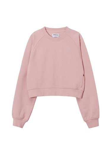 Cotton Polyester Crop Crew Top [Dusty Pink] (3111) - PAN AM - Modalova