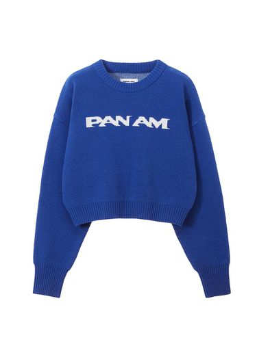 Polyester Nylon Crop Sweater [Signature Blue] (3106) - PAN AM - Modalova