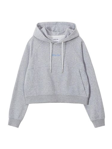 Cotton Blend Letter Print Hoodie [Melange Grey] (3170) - PAN AM - Modalova