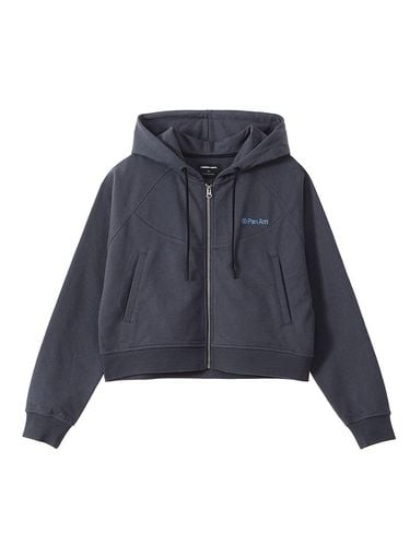 Cotton Blend Full-Zip Hoodie [Charcoal] (3170) - PAN AM - Modalova