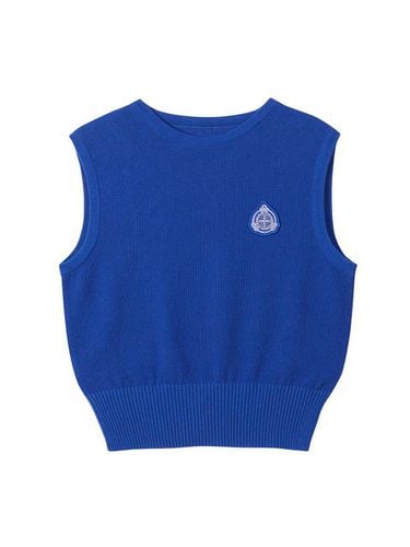 Sleeveless Cotton Polyester Sweater [Blue] (1198) - PAN AM - Modalova