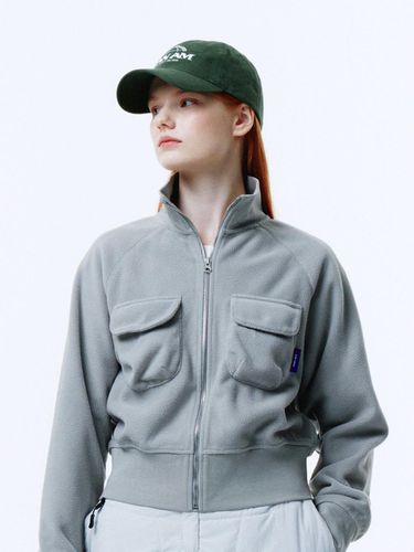 Fleece Standard Fit Zip-up Jacket [Grey] (3163) - PAN AM - Modalova