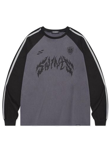 Metal Raglan Athletic Cotton Long Sleeve [Charcoal] - SAINTPAIN - Modalova