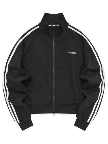 Oversized Two-tone Track Jacket [Black] - SAINTPAIN - Modalova