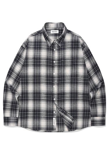 Glen Check Oversized Pocket Shirt [Blue] - SAINTPAIN - Modalova