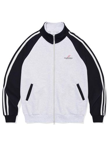 SP BLOCK RAGLAN TRACK JACKET - ASH MELANGE - SAINTPAIN - Modalova