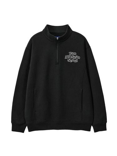 Embroidered Half-Zip Overfit Sweatshirt [] (3101) - PAN AM - Modalova