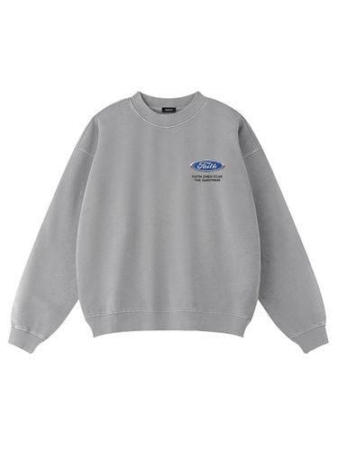 Emblem Pigment Overfit Sweatshirt [Grey] - SAINTPAIN - Modalova