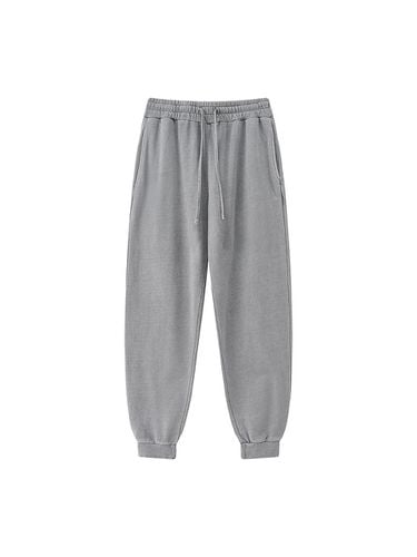 Pigment Washed Wide Leg Sweatpants [Grey] - SAINTPAIN - Modalova