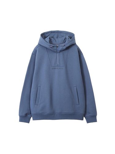 Small Font Logo Half-Zip Standard Fit Hoodie [] (3103) - PAN AM - Modalova