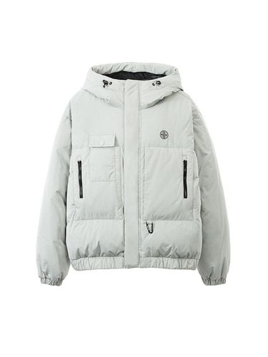 Front Pocket Hooded Down Overfit Jacket [Grey] (3513) - PAN AM - Modalova