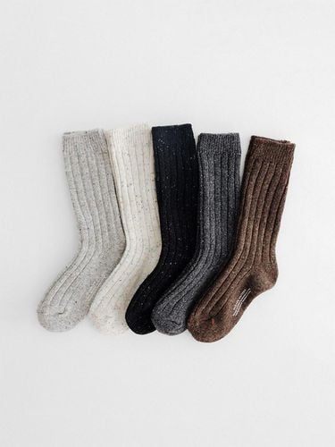 Facade Melange wool socks_5color - FACADE PATTERN - Modalova