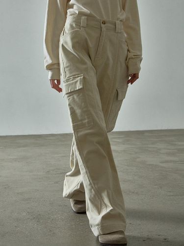 Wale Relaxed Fit Corduroy Cargo Pants [] - FACADE PATTERN - Modalova