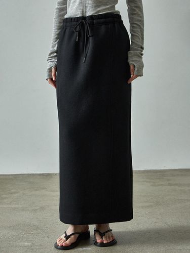 Relaxed Cashmere Elastic Waist Skirt [] - FACADE PATTERN - Modalova