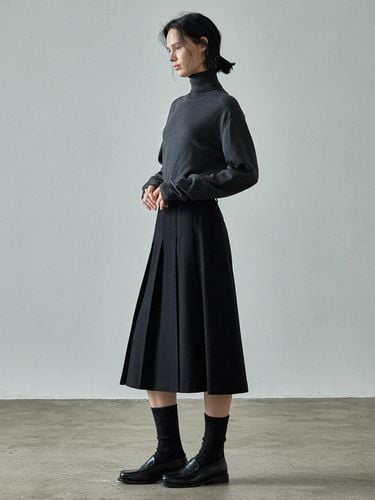 Premium Wool Classic Pleated Skirt [] - FACADE PATTERN - Modalova