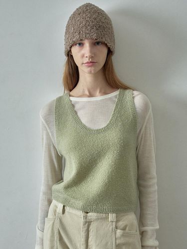 Boucl Layered Wool Blend Knit Sweater [] - FACADE PATTERN - Modalova