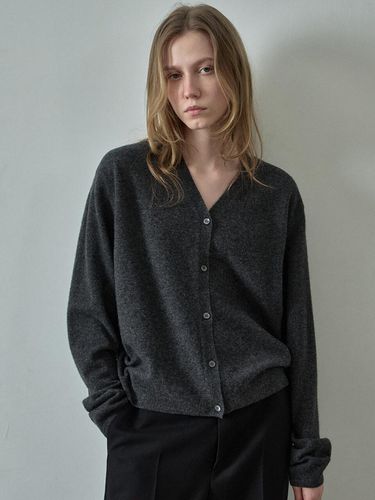 Cashmere Premium Wool V-neck Cardigan [] - FACADE PATTERN - Modalova