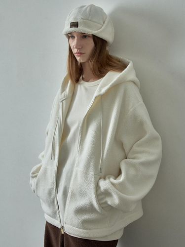 Polartec Zip-Up Hoodie_white - FACADE PATTERN - Modalova