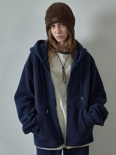 Polartec Zip-Up Hoodie_navy - FACADE PATTERN - Modalova