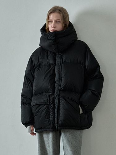 Down Half Padded Jacket_black - FACADE PATTERN - Modalova