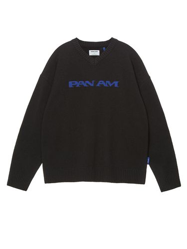 Pan-Am V-Neck Lambswool Sweater [] (3111) - PAN AM - Modalova