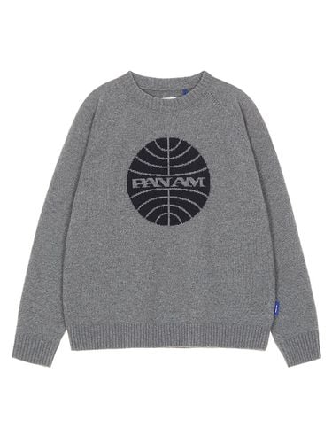 Lambswool Round Neck Regular Fit Sweater [Melange Grey] (3110) - PAN AM - Modalova