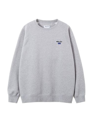 Brushed Cotton-Polyester Minimal Seam Crew Sweatshirt [Melange Grey] (3108) - PAN AM - Modalova