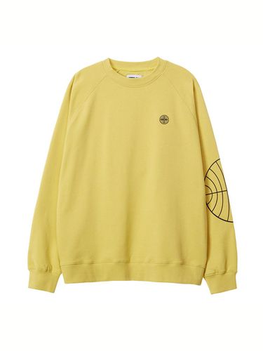 Cotton Polyester Elbow Logo Crew Sweatshirt [Mustard] (3102) - PAN AM - Modalova