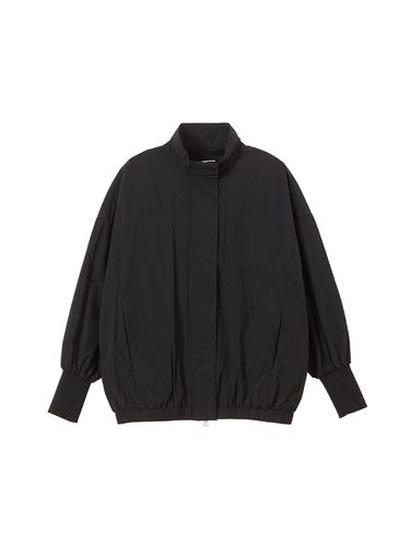 Overfit Wide Banding Windbreaker Jumper [Black] (3114) - PAN AM - Modalova