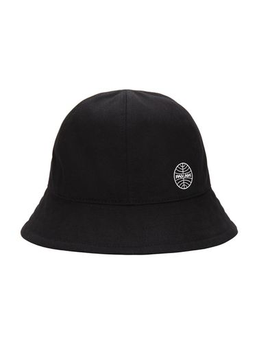 Cotton PanAm Embroidered Round Bucket Hat [Black] (0103) - PAN AM - Modalova