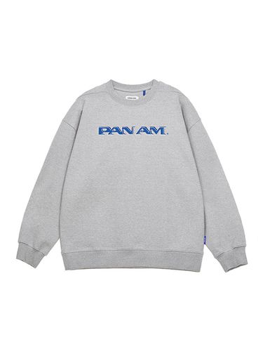 Pan-Am Stitch Overfit Crew Sweatshirt [Melange Grey] (3131) - PAN AM - Modalova