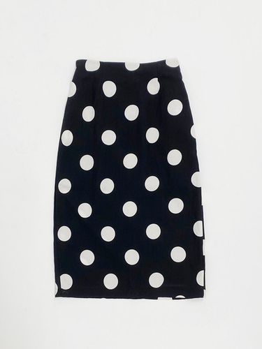 DOT Linen Skirt (Black) - KOOKEESEE - Modalova