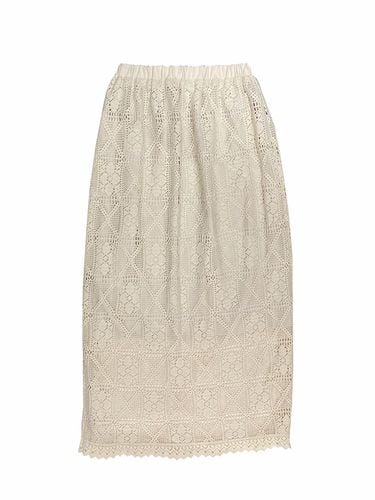 Crochet Lace Skirt (Beige) - KOOKEESEE - Modalova