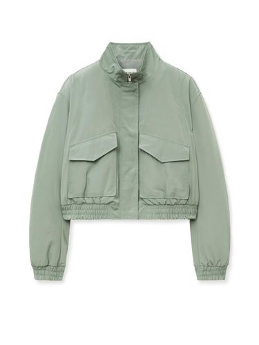 High-neck cropped Blouson (GREEN) - SPERONE - Modalova