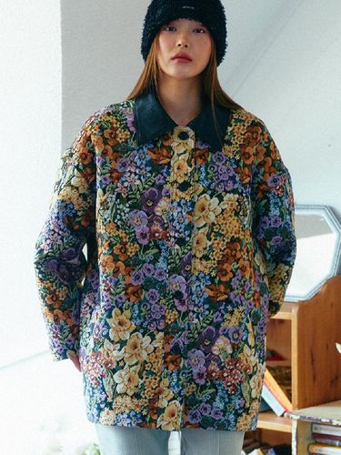 Flower Jacquard Half Jacket (multi) - KOOKEESEE - Modalova