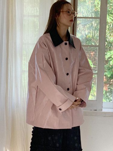 Eco Leather Half Jacket (pink) - KOOKEESEE - Modalova