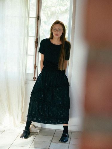 DOT Frill Cancan Long Skirt - KOOKEESEE - Modalova