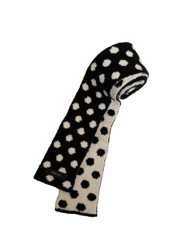 DOT two tone muffler (Ivory/Black) - KOOKEESEE - Modalova