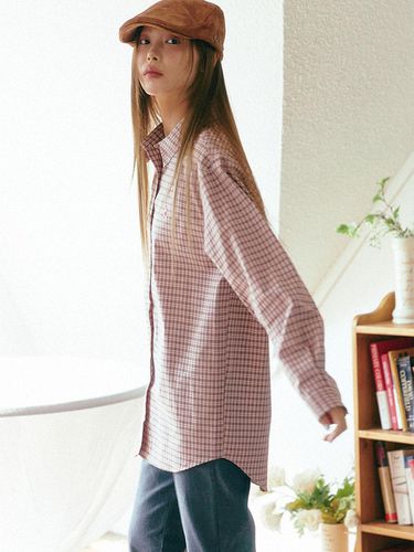 Heart Logo Overfit Check Shirt () - KOOKEESEE - Modalova