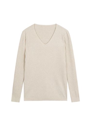 Viscose V-neck Long-Sleeved Pullover (VJUCI2924) - ISABEY - Modalova