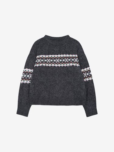 Wool blended snowflake round neck pullover (VJUCY2 - ISABEY - Modalova