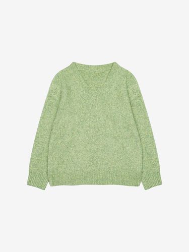 Wool Blended Color Mix V-Neck Pullover (VJUCY2969) - ISABEY - Modalova