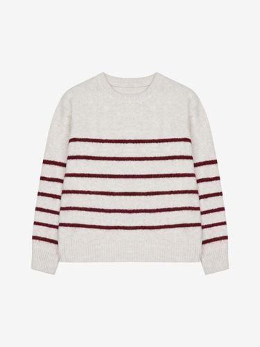 Wool Blended Stripe Long Sleeve Pullover (VJUCY297 - ISABEY - Modalova