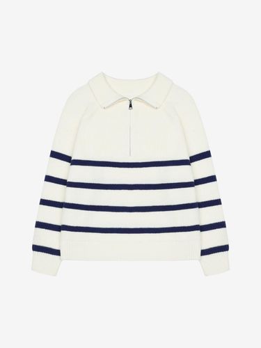 New 24] Half Zip-Up Stripe Pullover (VJUCY2975) - ISABEY - Modalova