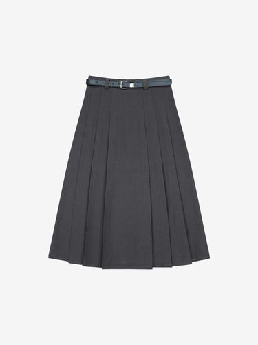 Belt + Pintuck Pleats Long Skirt (VJSAX7342) - ISABEY - Modalova